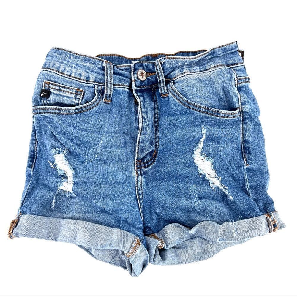 Kancan distressed jean shorts size 3 juniors size 25 waist